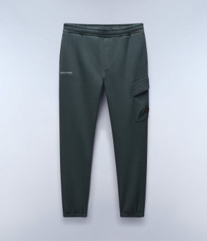 Napapijri Badge Cargo Joggers Joggingbroek Heren Groen | OBZNGCA-10
