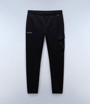 Napapijri Badge Cargo Joggers Joggingbroek Heren Zwart | DSUOBPJ-51