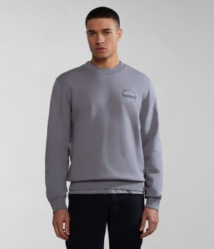 Napapijri Bollo Summer Sweatshirt Sweatshirts Heren Grijs | QGNPHCD-84