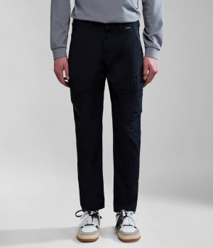 Napapijri Carchi Cargo Trousers Cargo Broek Heren Zwart | YMIGFVH-53