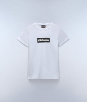 Napapijri Chamois Short Sleeve T-Shirt (4-16 YEARS) T-shirts Kinderen Wit | OSAUYTV-57