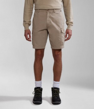 Napapijri Deline Bermuda Shorts Korte Broek Heren Beige | KGMUSIL-43