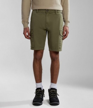 Napapijri Deline Bermuda Shorts Korte Broek Heren Groen | JEFDTQL-49