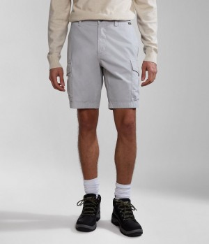 Napapijri Deline Bermuda Shorts Korte Broek Heren Lichtgrijs | YHTGIRW-41