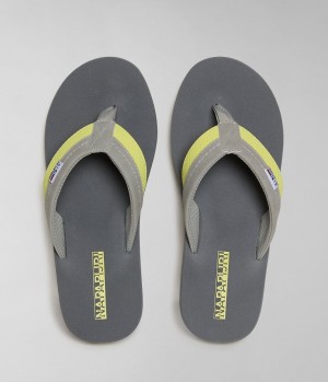 Napapijri Elm Flip-Flops Badslippers Heren Grijs | FDNXLCK-96
