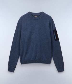Napapijri Gardy Jumper Jumpers Heren Blauw Grijs | DRUYVGN-29
