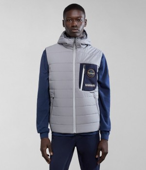 Napapijri Huron Packable Vest Gilet Heren Grijs | FOSKQGV-90