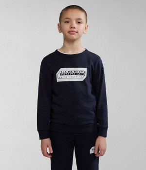 Napapijri Kitik Sweatshirt (4-16 YEARS) Sweatshirts Kinderen Donkerblauw | JZIXLVH-67