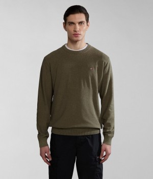Napapijri Linen Jumper Jumpers Heren Groen | OUWRZIT-52