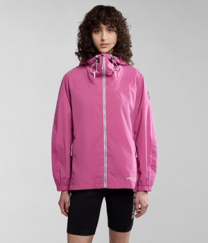 Napapijri Makay Windbreaker Short Jackets Dames Roze | BZYVCMI-61