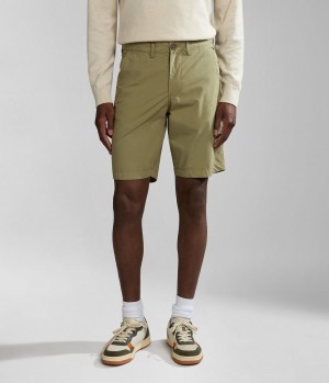 Napapijri Nakuru Bermuda Shorts Korte Broek Heren Groen | QEJULFX-50