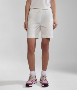 Napapijri Narin Bermuda Shorts Korte Broek Dames Wit | MAOXSHR-30