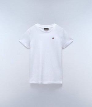 Napapijri Salis Short Sleeve T-Shirt (4-16 YEARS) T-shirts Kinderen Wit | YARKWPJ-92