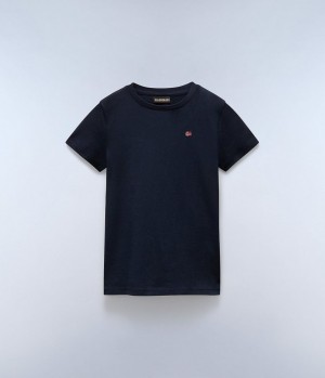 Napapijri Salis Short Sleeve T-Shirt (4-16 YEARS) T-shirts Kinderen Donkerblauw | IFHSUPV-01
