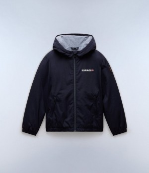 Napapijri Scott Short Jacket (4-16 YEARS) Regenjassen Kinderen Donkerblauw | VXGLKYQ-09