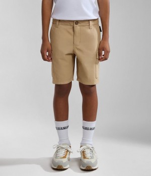 Napapijri Whati Bermuda Shorts (4-16 YEARS) Korte Broek Kinderen Beige | IBYRNPV-38