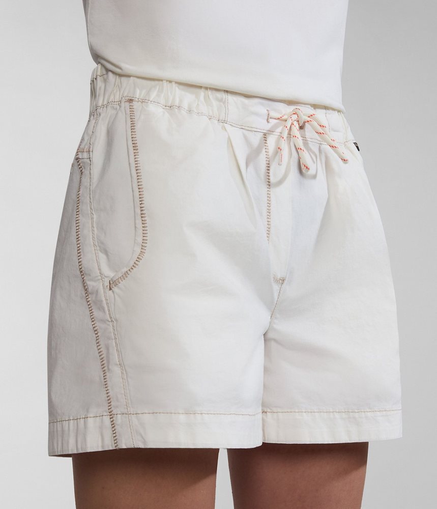 Napapijri Aberdeen Bermuda Shorts Korte Broek Dames Wit | ZTJVORU-28
