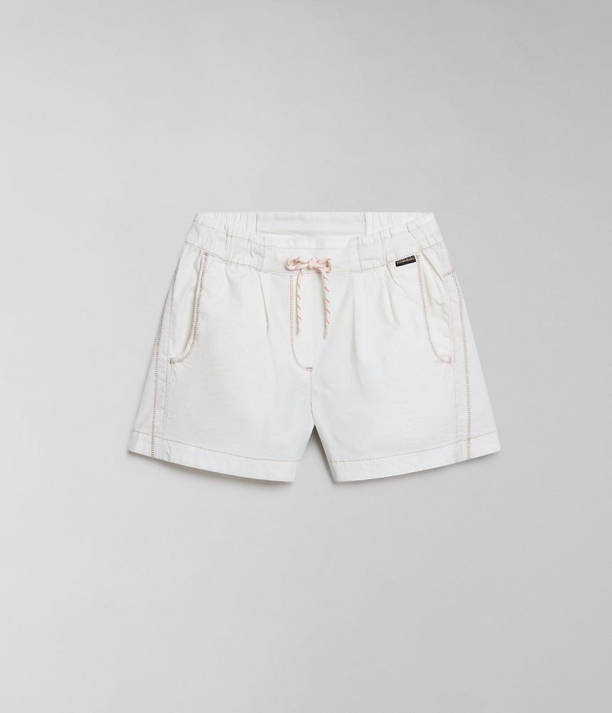 Napapijri Aberdeen Bermuda Shorts Korte Broek Dames Wit | ZTJVORU-28