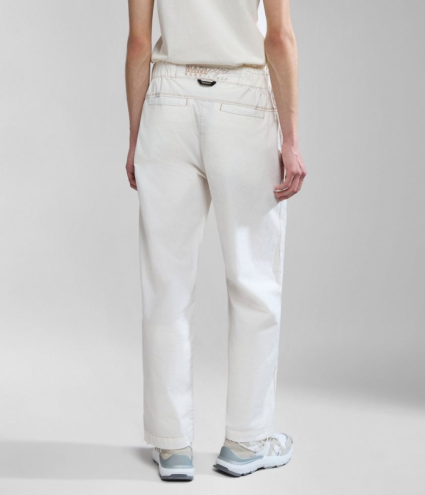 Napapijri Aberdeen Trousers Joggingbroek Dames Wit | WNKUOEI-14