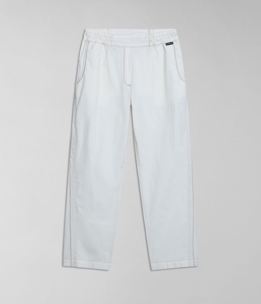 Napapijri Aberdeen Trousers Joggingbroek Dames Wit | WNKUOEI-14