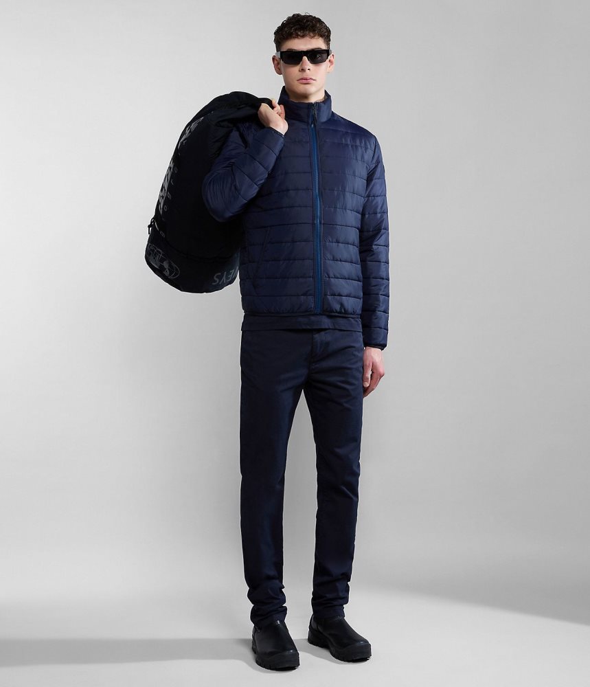 Napapijri Acalmar Short Jacket Puffer Jas Heren Donkerblauw | TIYVDXK-41