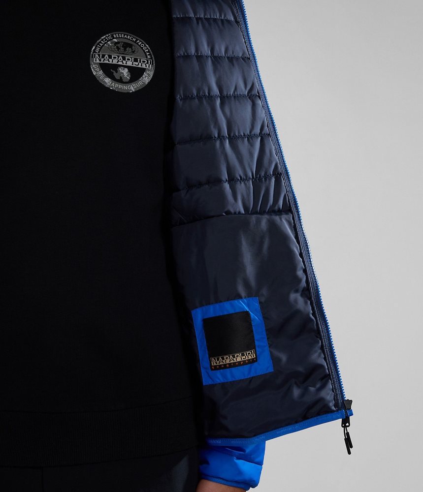 Napapijri Acalmar Short Jacket Puffer Jas Heren Blauw | NFDKJUY-50
