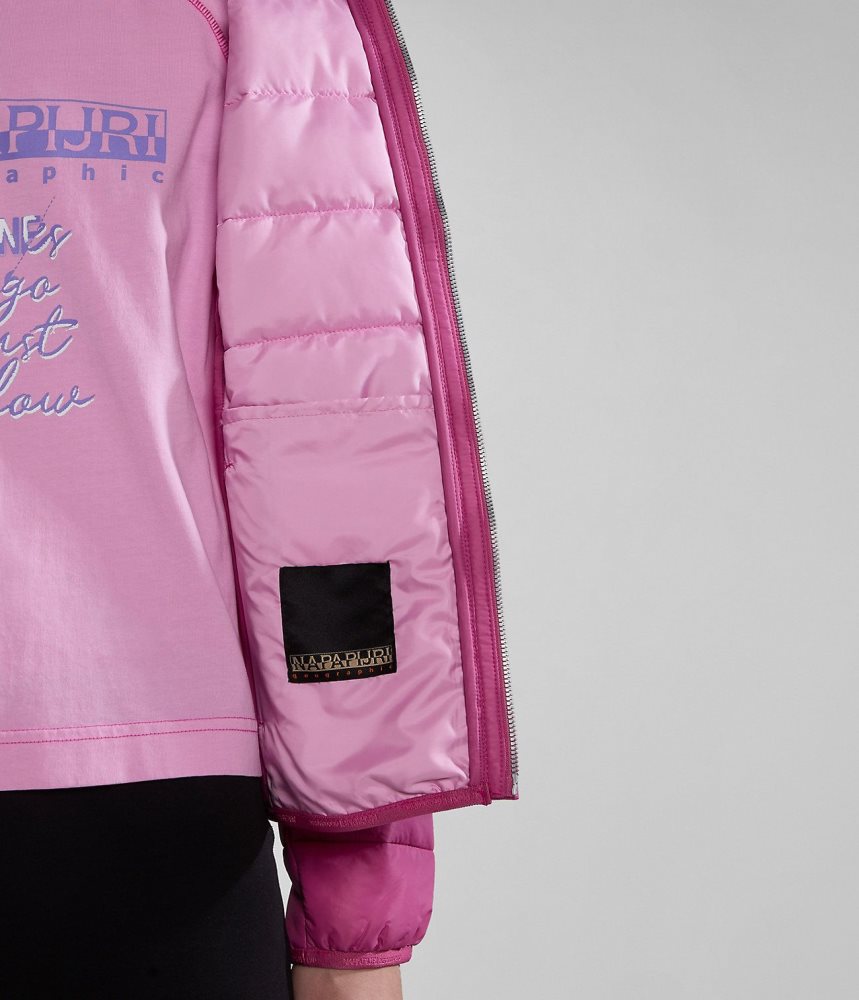 Napapijri Acalmar Short Jacket Puffer Jas Dames Roze | LIPCZTU-59