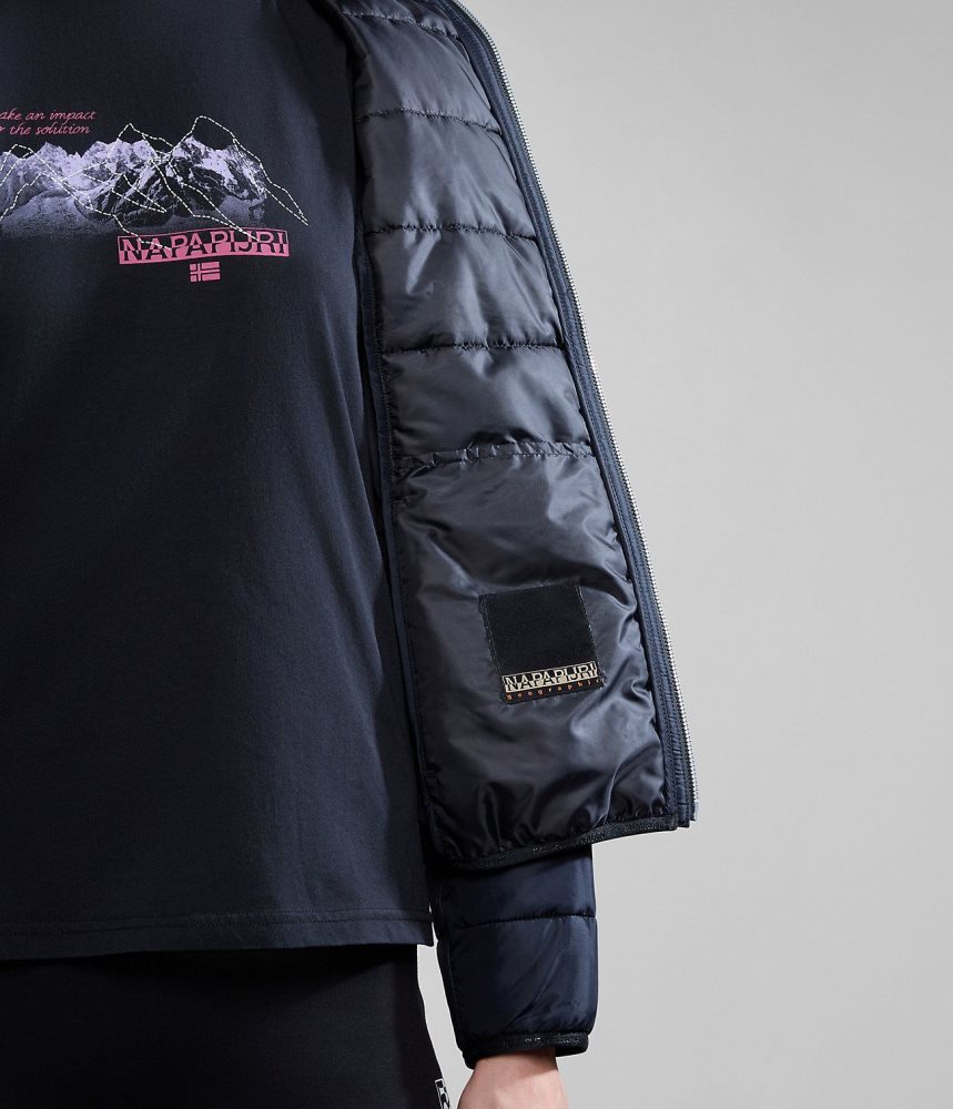 Napapijri Acalmar Short Jacket Puffer Jas Dames Zwart | YLUQDES-26