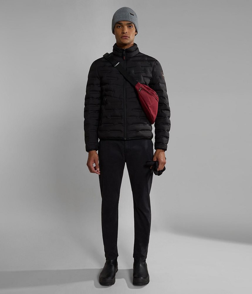 Napapijri Alvar Reversible Puffer Jacket Puffer Jas Heren Zwart | FOTZLIX-70