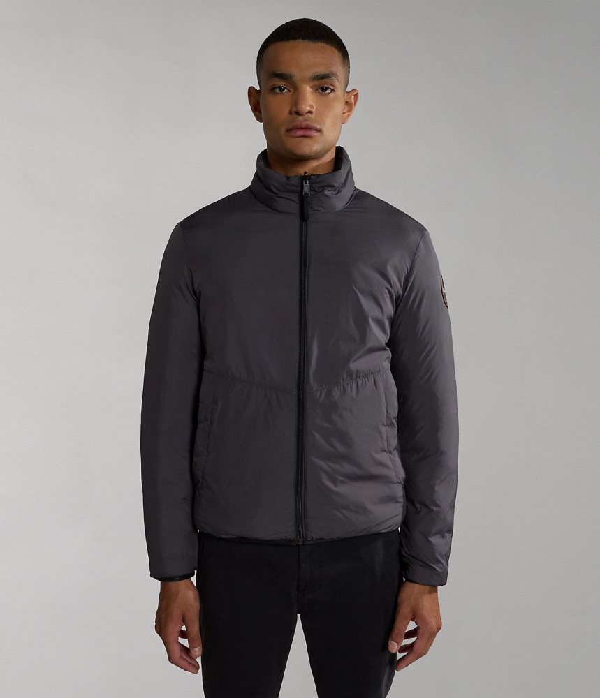 Napapijri Alvar Reversible Puffer Jacket Puffer Jas Heren Zwart | FOTZLIX-70