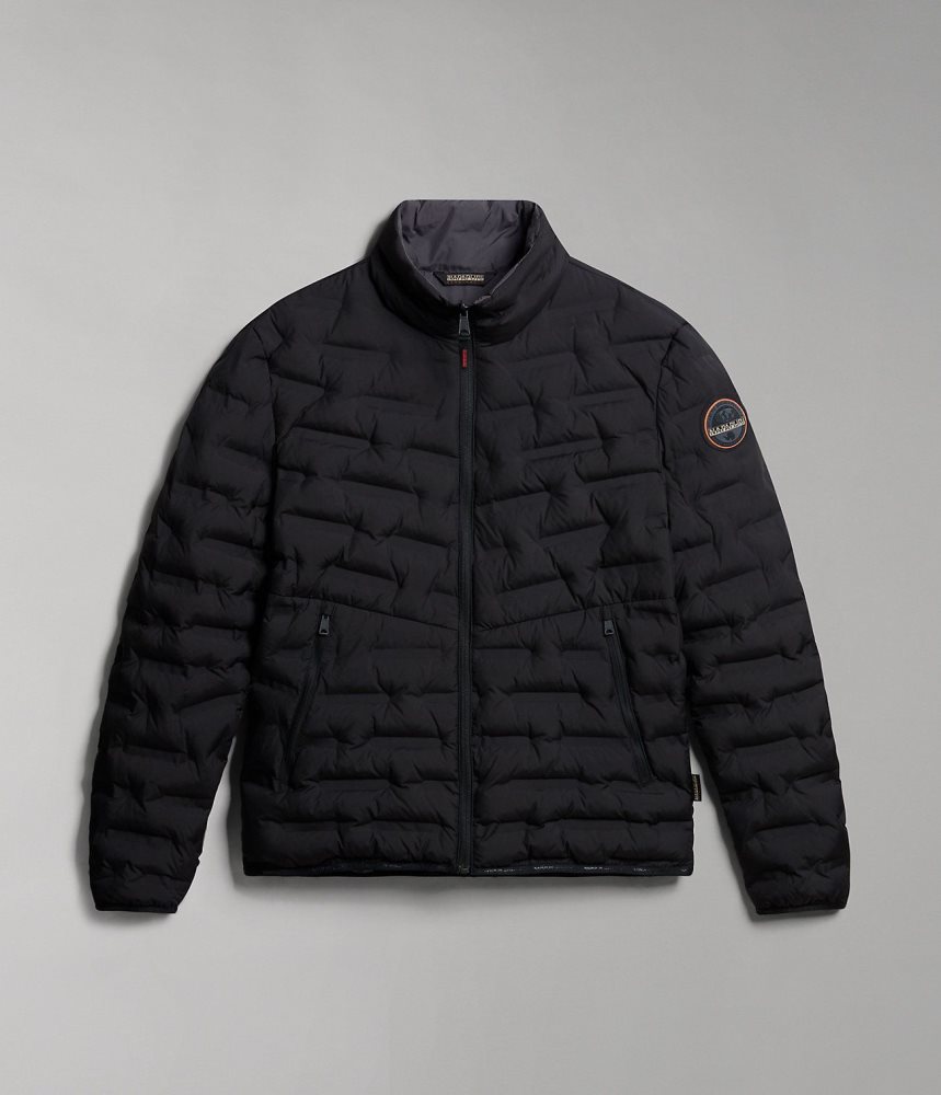 Napapijri Alvar Reversible Puffer Jacket Puffer Jas Heren Zwart | FOTZLIX-70