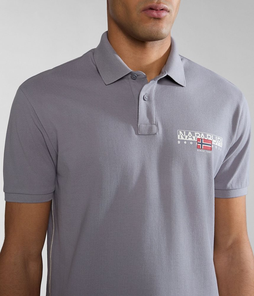 Napapijri Aylmer Short Sleeve Polo Shirt Poloshirt Heren Grijs | DOMLJTA-91