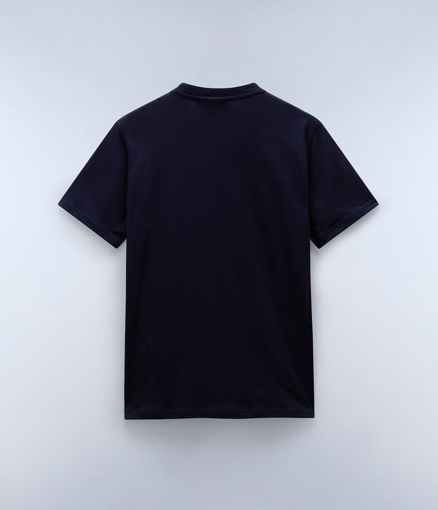 Napapijri Aylmer Short Sleeve T-Shirt T-shirts Heren Donkerblauw | FNSZEBO-24