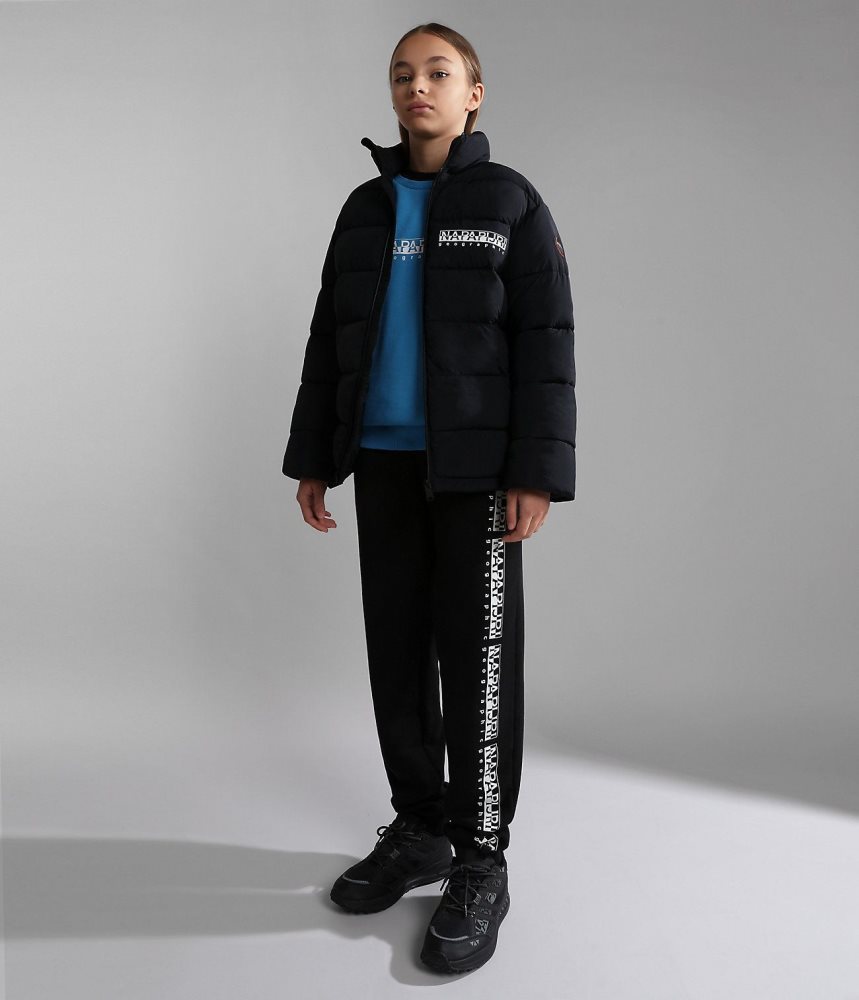 Napapijri Bachar Puffer Jacket (10-16 YEARS) Puffer Jas Kinderen Zwart | IBDGWOZ-86