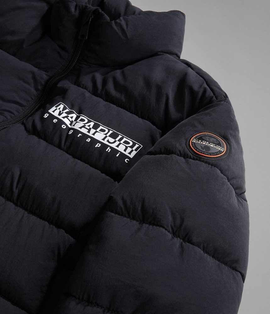 Napapijri Bachar Puffer Jacket (10-16 YEARS) Puffer Jas Kinderen Zwart | IBDGWOZ-86