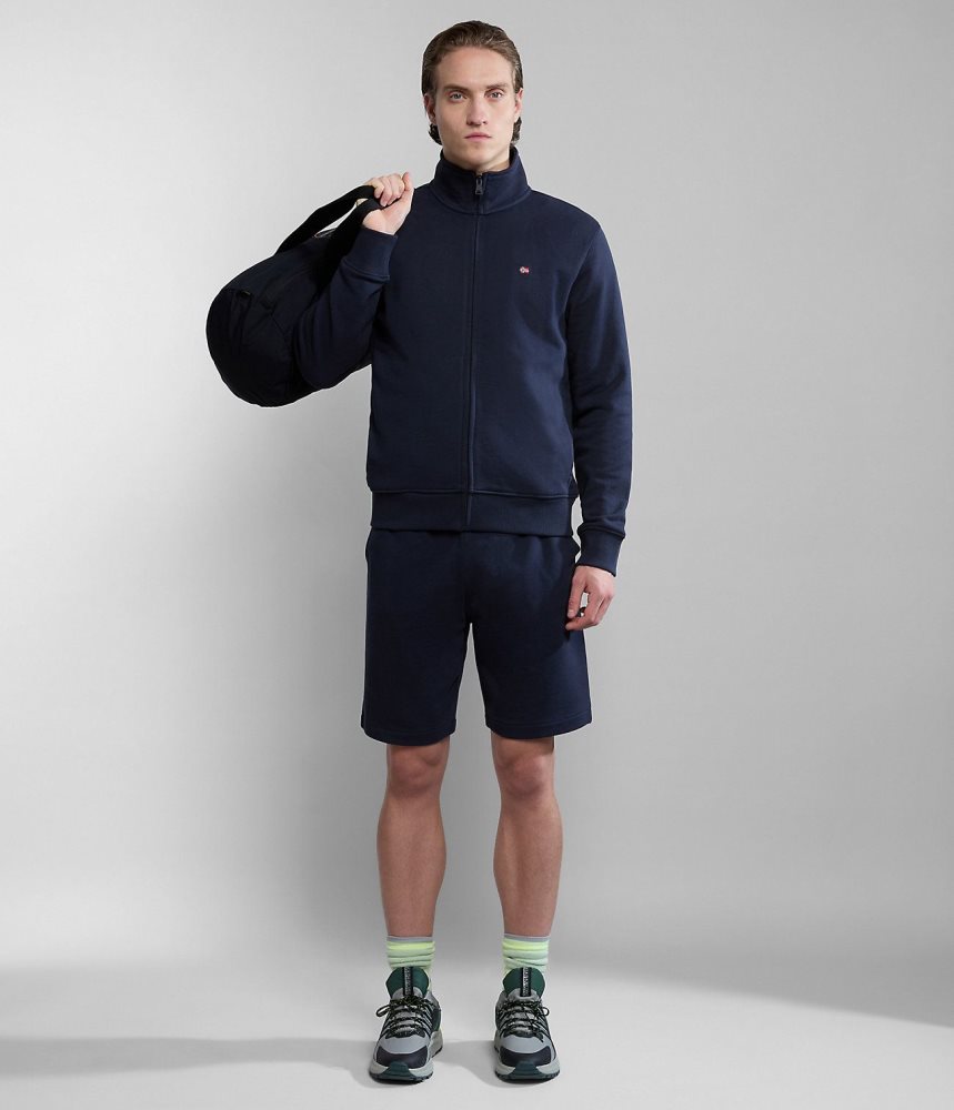 Napapijri Balis Full-Zip Summer Sweatshirt Sweatshirts Heren Donkerblauw | AGIDWBM-51