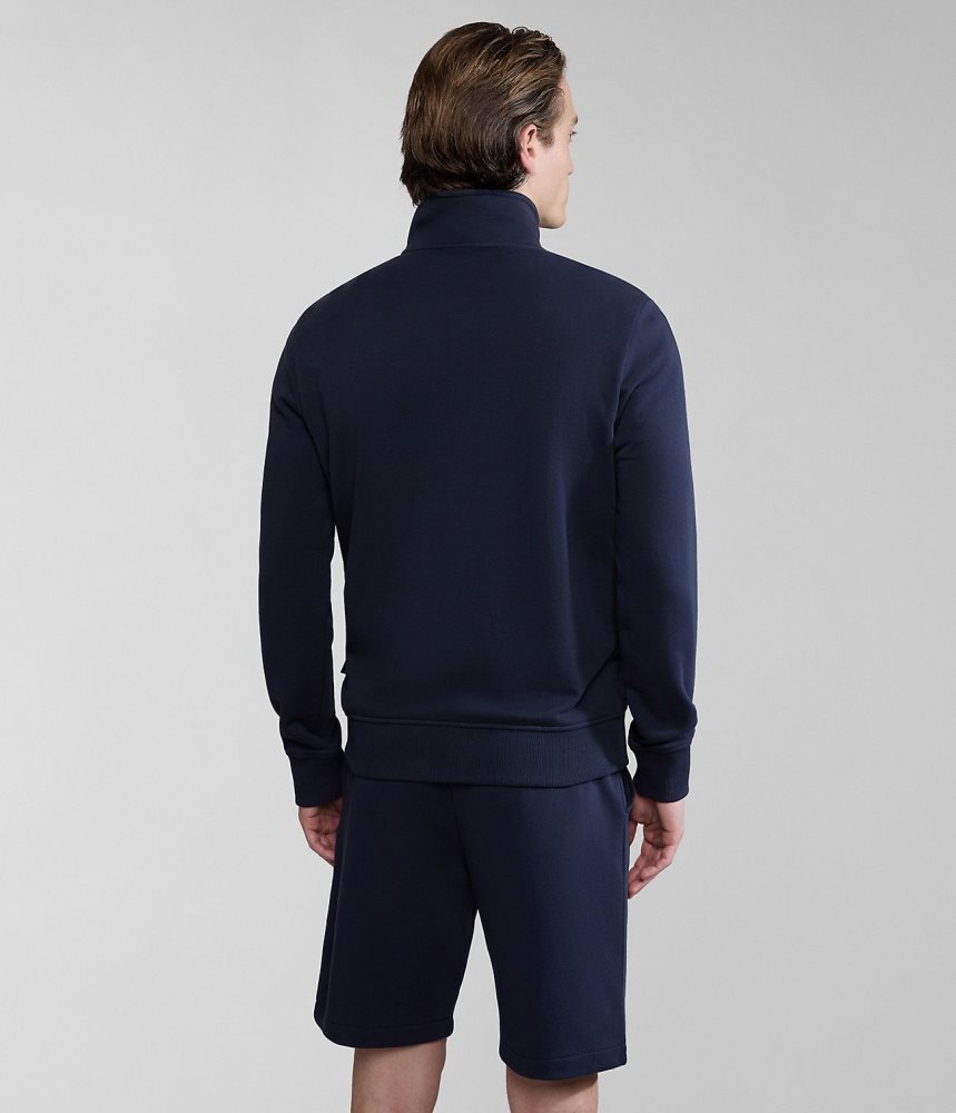 Napapijri Balis Full-Zip Summer Sweatshirt Sweatshirts Heren Donkerblauw | AGIDWBM-51