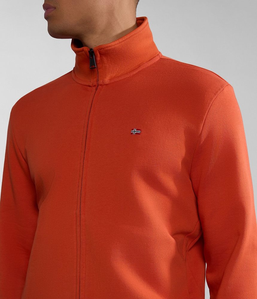 Napapijri Balis Full-Zip Summer Sweatshirt Sweatshirts Heren Oranje | VUYWZJI-82