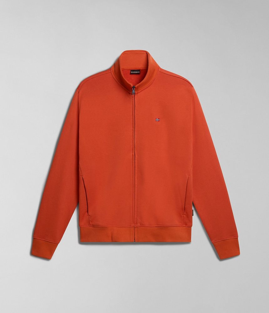 Napapijri Balis Full-Zip Summer Sweatshirt Sweatshirts Heren Oranje | VUYWZJI-82