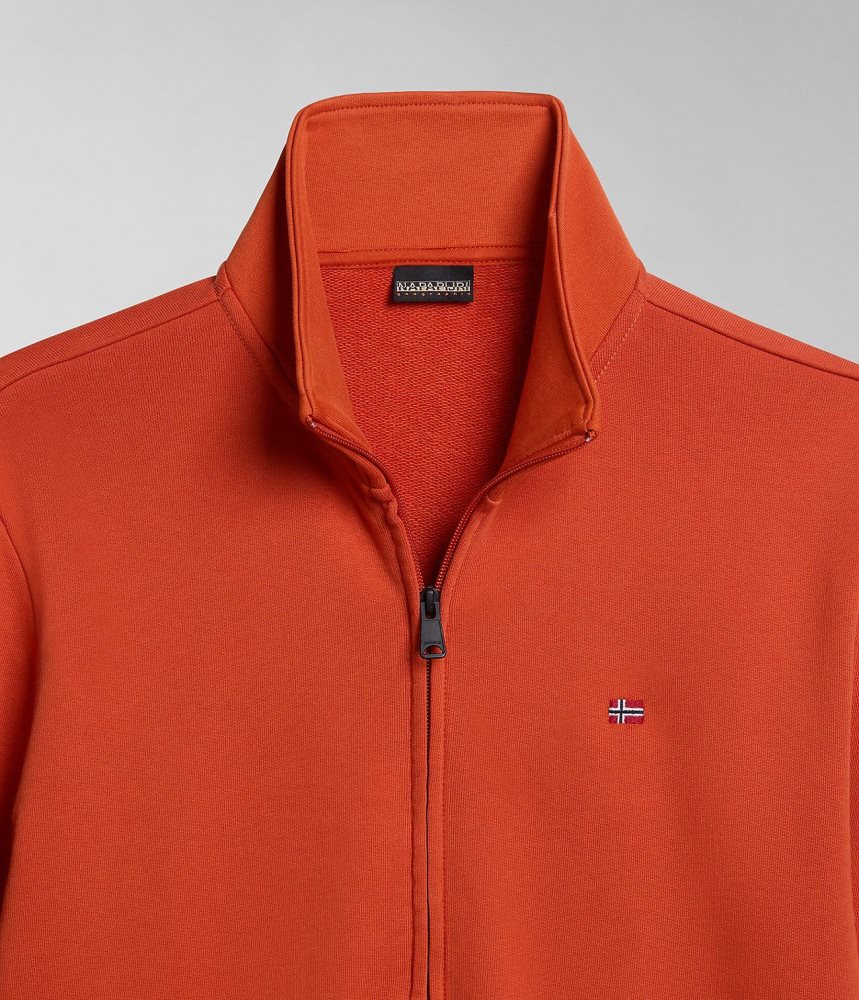 Napapijri Balis Full-Zip Summer Sweatshirt Sweatshirts Heren Oranje | VUYWZJI-82