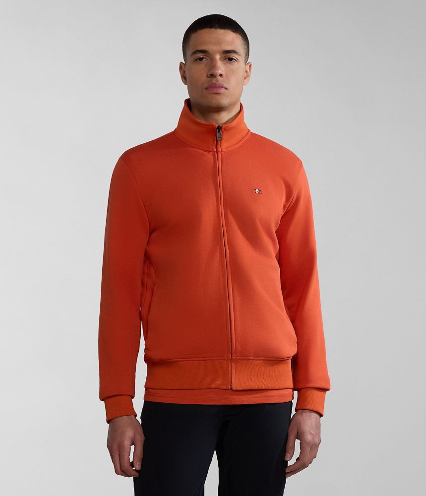 Napapijri Balis Full-Zip Summer Sweatshirt Sweatshirts Heren Oranje | VUYWZJI-82