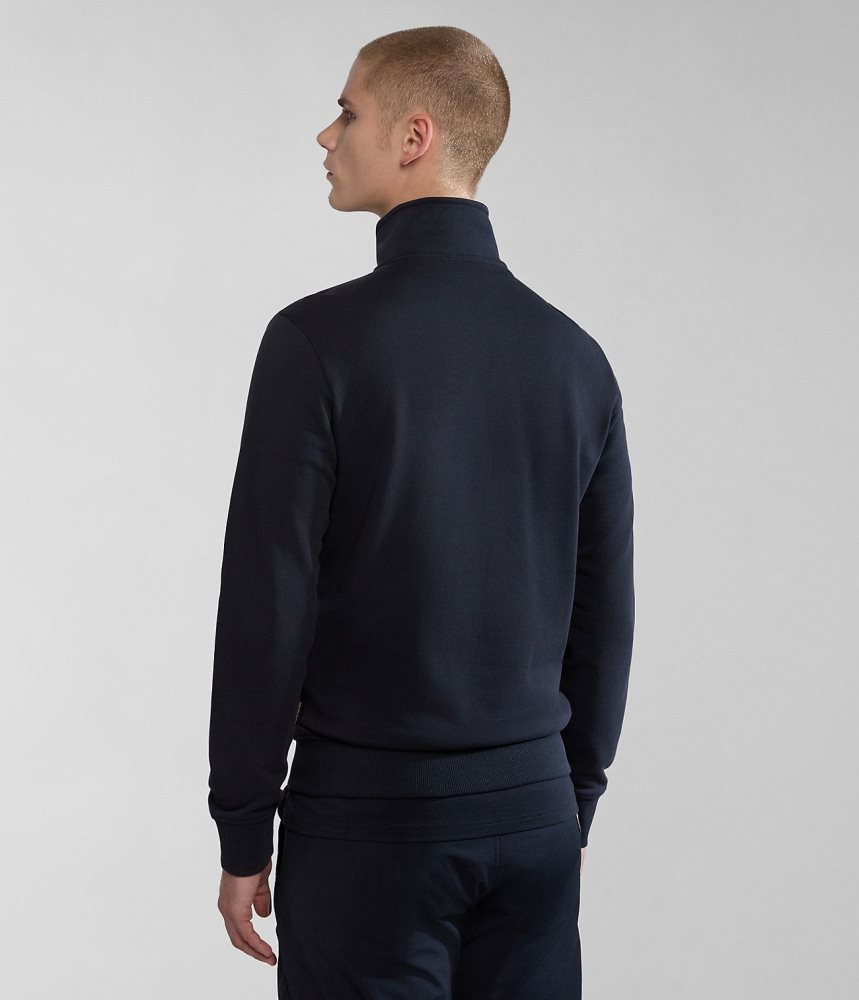 Napapijri Balis Full-Zip Summer Sweatshirt Sweatshirts Heren Zwart | TDRCONE-08