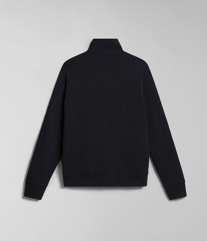 Napapijri Balis Full-Zip Summer Sweatshirt Sweatshirts Heren Zwart | TDRCONE-08