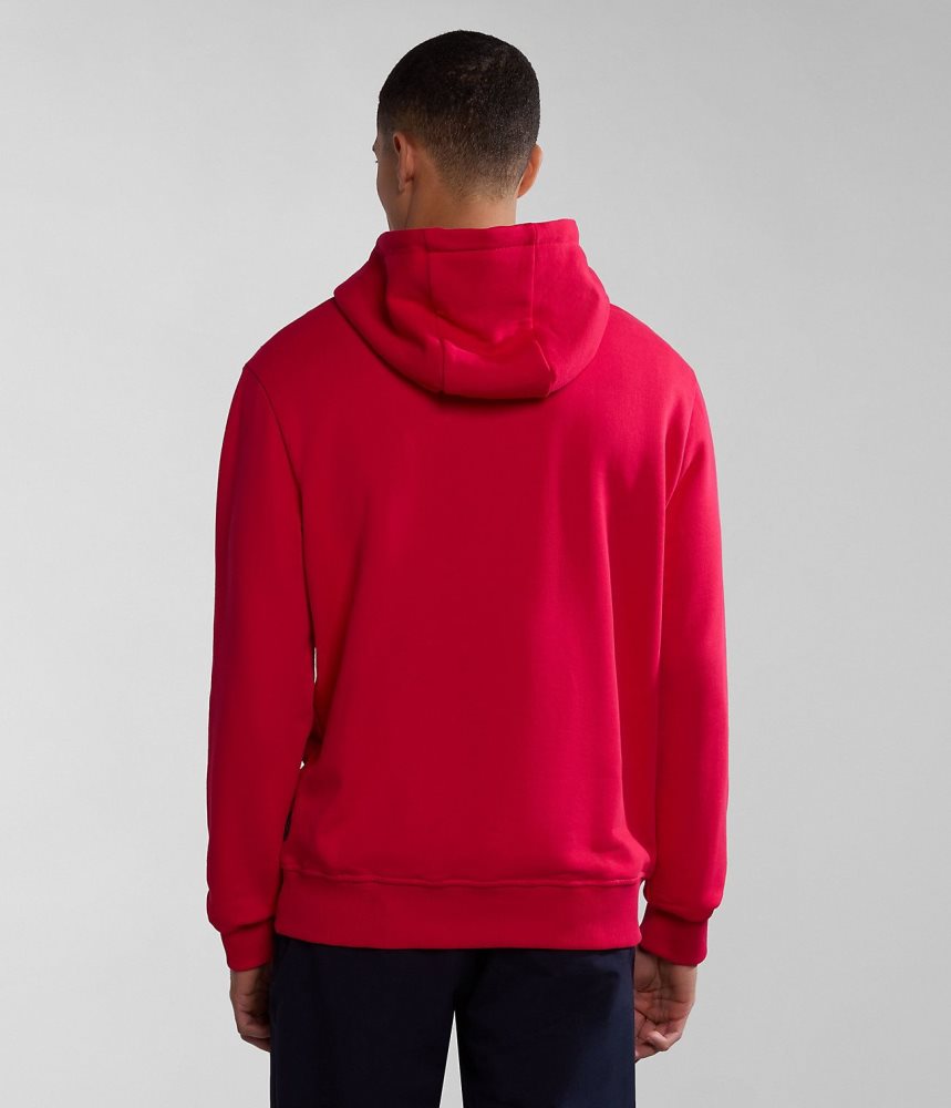 Napapijri Balis Summer Hoodie Hoodie Heren Rood | XPFUODA-86