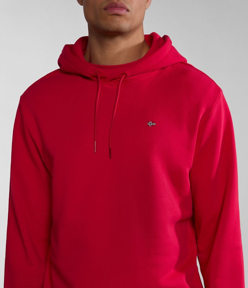 Napapijri Balis Summer Hoodie Hoodie Heren Rood | XPFUODA-86