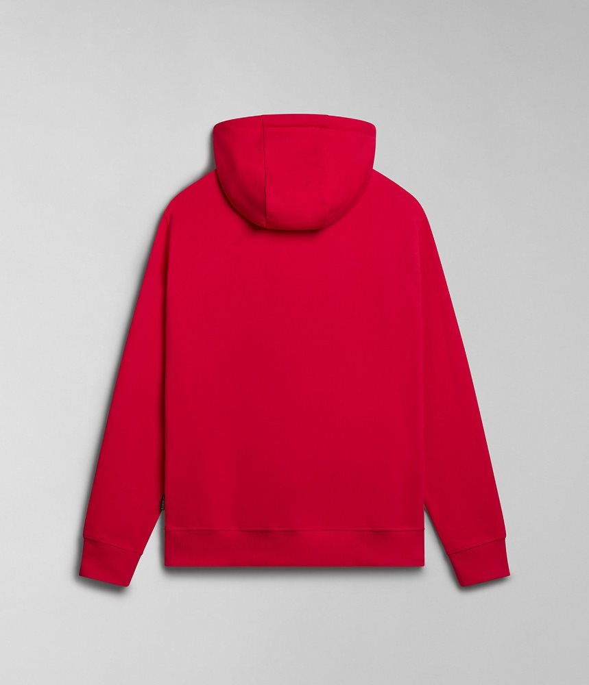 Napapijri Balis Summer Hoodie Hoodie Heren Rood | XPFUODA-86