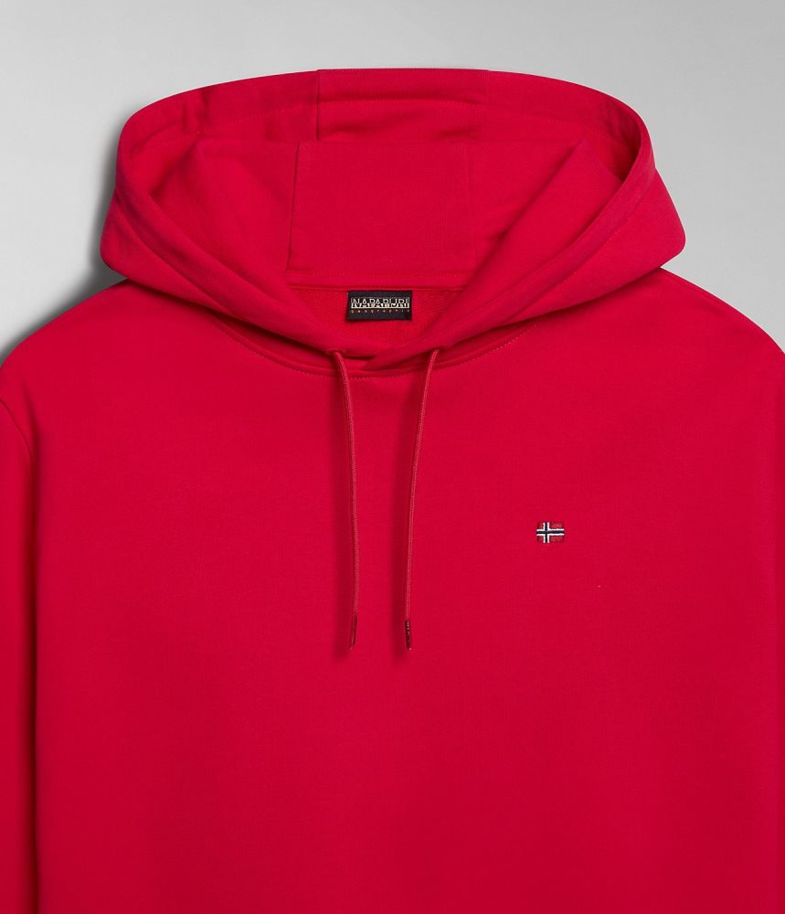 Napapijri Balis Summer Hoodie Hoodie Heren Rood | XPFUODA-86