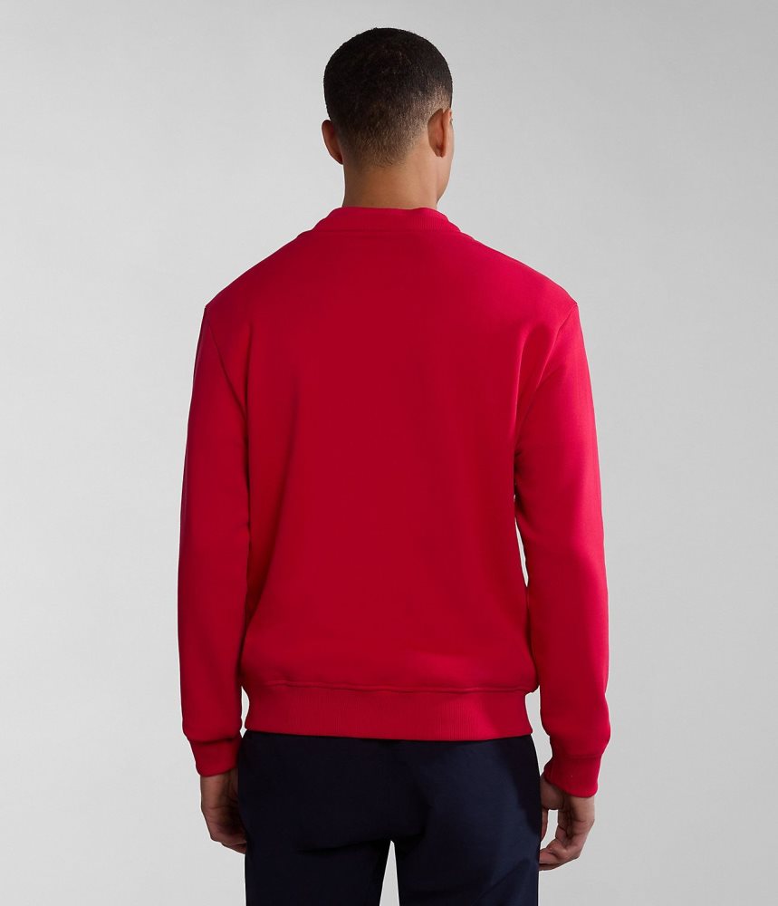 Napapijri Balis Summer Sweatshirt Sweatshirts Heren Rood | CWDROGL-86