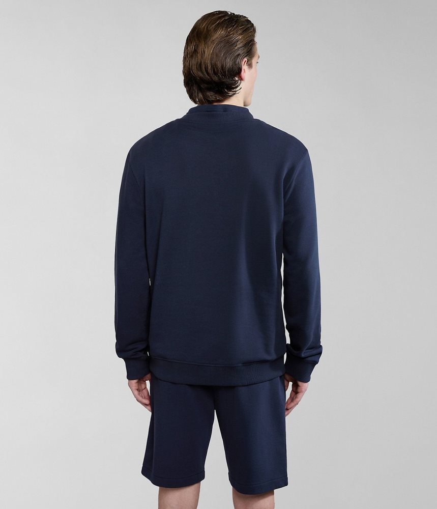 Napapijri Balis Summer Sweatshirt Sweatshirts Heren Donkerblauw | VRMDOUC-67