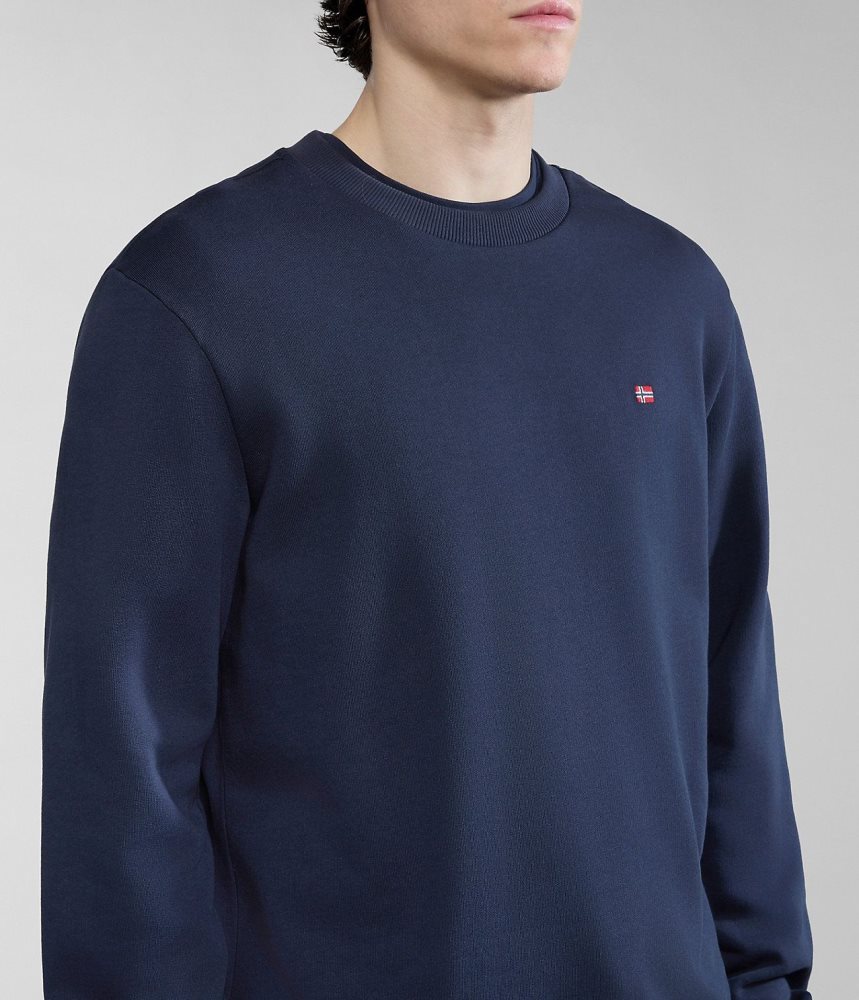Napapijri Balis Summer Sweatshirt Sweatshirts Heren Donkerblauw | VRMDOUC-67